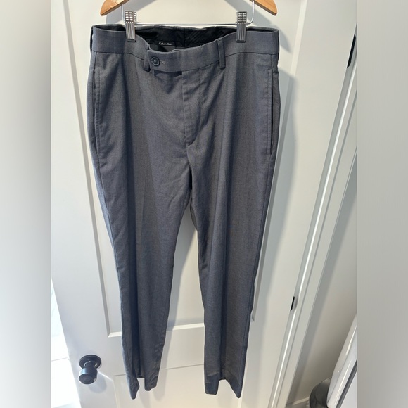 Calvin Klein Grey Blend slim fit suit pants 30x30 - Picture 1 of 4